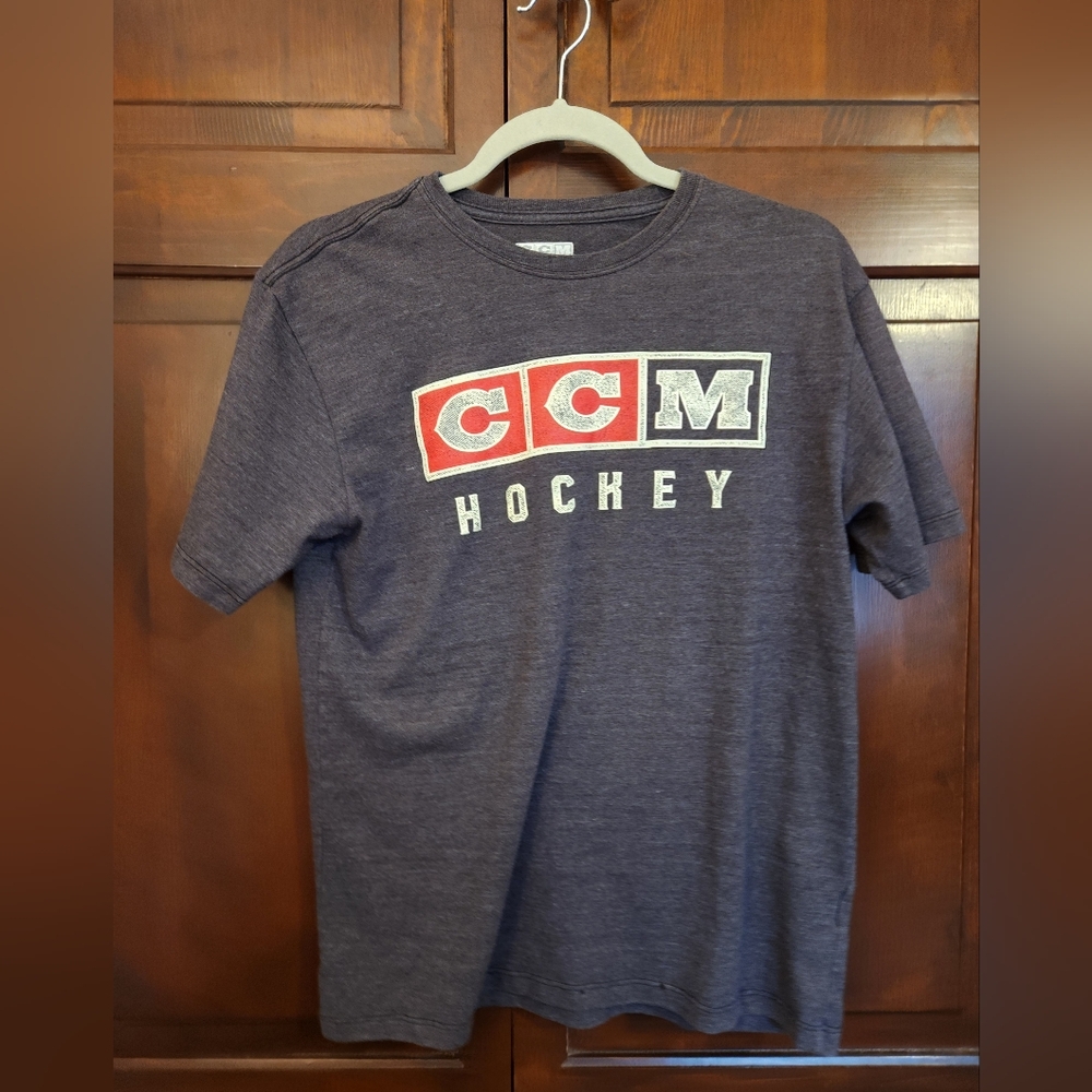 CCM Gray Short Sleeve Hockey Tee with Graphic Design
